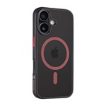 iPhone 16 TACTICAL MAGFORCE HYPERSTEALTH 2.0 szilikon telefonvédő ütésállóság, MagSafe, FEKETE/PIROS