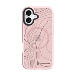 iPhone 16 TACTICAL MAGFORCE HYPERSTEALTH SIKA szilikon telefonvédő ütésállóság, topográfiai minta, RÓZSASZÍN
