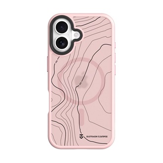 iPhone 16 TACTICAL MAGFORCE HYPERSTEALTH SIKA szilikon telefonvédő ütésállóság, topográfiai minta, RÓZSASZÍN