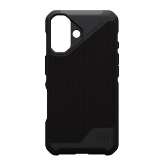 iPhone 16 UAG METROPOLIS LT szilikon telefonvédő erős ütésállóság, szőtt minta, FEKETE