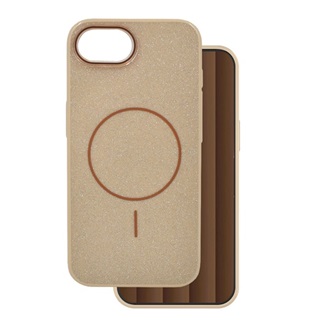 iPhone 16e GIGAPACK Szilikon telefonvédő műanyag hátlap, csillogó, BARNA