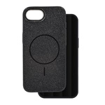 iPhone 16e GIGAPACK Szilikon telefonvédő műanyag hátlap, csillogó, FEKETE