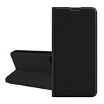 iPhone 16e GIGAPACK Tok álló, bőr hatású FLIP, kártyazseb, FEKETE