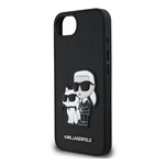iPhone 16e KARL LAGERFELD PU SAFFIANO KARL AND CHOUPETTE szilikon telefonvédő ütésállóság, 3D, FEKETE