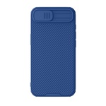 iPhone 16e NILLKIN CAMSHIELD PRO szilikon telefonvédő ütésállóság, csíkos, SÖTÉTKÉK