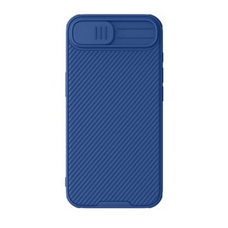 iPhone 16e NILLKIN CAMSHIELD PRO szilikon telefonvédő ütésállóság, csíkos, SÖTÉTKÉK