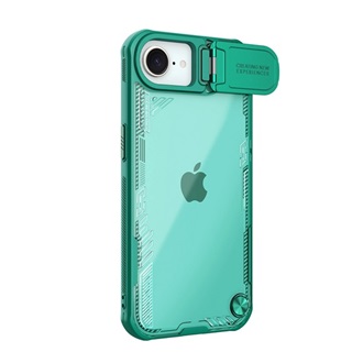 iPhone 16e NILLKIN ICEBLADE PROP szilikon telefonvédő ütésállóság, kitámasztó, SÖTÉTZÖLD
