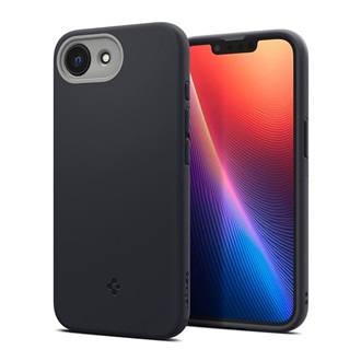 iPhone 16e SPIGEN NANO POP szilikon telefonvédő kameravédő, MagSafe, FEKETE