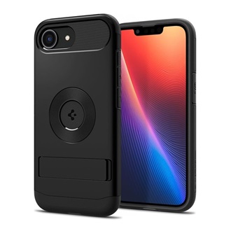 iPhone 16e SPIGEN SLIM ARMOR MAG szilikon telefonvédő műanyag hátlap, MagSafe, FEKETE