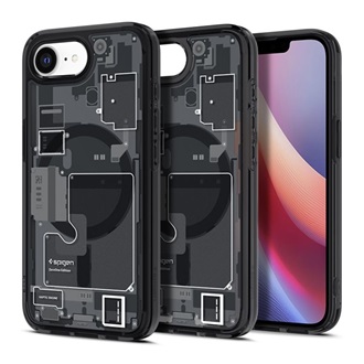 iPhone 16e SPIGEN ULTRA HYBRID ZERO ONE műanyag telefonvédő ütésállóság, MagSafe, FEKETE