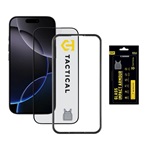 iPhone 17 / 16 Pro TACTICAL IMPACT ARMOUR GLASS képernyővédő üveg 3D, antibakteriális + segédkeret, FEKETE