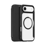 iPhone 17 Air DUX DUCIS SKIN X PRO tok álló, bőr hatású FLIP, MagSafe, FEKETE