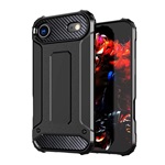 iPhone 17 Air GIGAPACK Defender szilikon telefonvédő ütésállóság, fémhatás, FEKETE