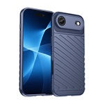 iPhone 17 Air GIGAPACK Szilikon telefonvédő ütésállóság, dombor minta, SÖTÉTKÉK