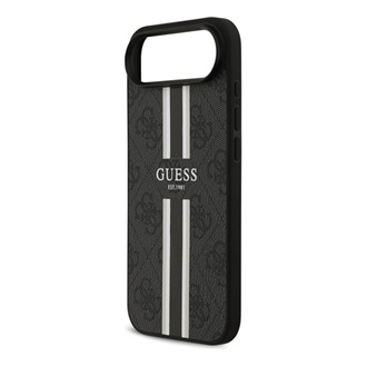 iPhone 17 Air GUESS 4G PRINTED STRIPES szilikon telefonvédő ütésállóság, MagSafe, FEKETE