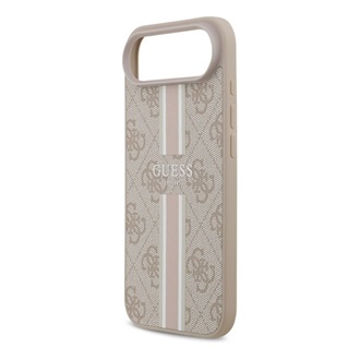 iPhone 17 Air GUESS 4G PRINTED STRIPES szilikon telefonvédő ütésállóság, MagSafe, RÓZSASZÍN