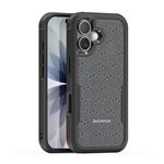 iPhone 17 DUX DUCIS SHLD defender szilikon telefonvédő erős ütésállóság, háromszög minta, FEKETE