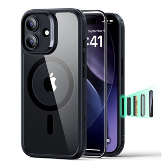 iPhone 17 ESR CLASSIC HYBRID szilikon telefonvédő ütésállóság, MagSafe + képernyővédő üveg, FEKETE