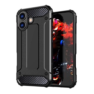 iPhone 17 GIGAPACK Defender szilikon telefonvédő ütésállóság, fémhatás, FEKETE