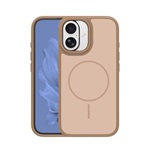 iPhone 17 GIGAPACK Szilikon telefonvédő műanyag hátlap, MagSafe, BARNA