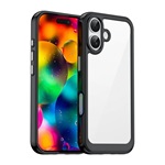 iPhone 17 GIGAPACK Szilikon telefonvédő ütésállóság, átlátszó hátlap, FEKETE