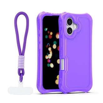 iPhone 17 GIGAPACK Szilikon telefonvédő ütésállóság, műanyag hátlap + kézpánt, LILA