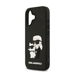 iPhone 17 KARL LAGERFELD 3D RUBBER KARL AND CHOUPETTE szilikon telefonvédő ütésállóság, 3D, FEKETE