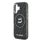 iPhone 17 KARL LAGERFELD IML CHOUPETTE HEAD LOGO MAGSAFE szilikon telefonvédő ütésállóság, MagSafe, FEKETE