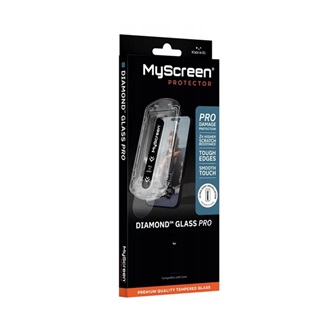 iPhone 17 MYSCREEN DIAMOND GLASS PRO FIT FRAME képernyővédő üveg 9H + segédkeret ÁTLÁTSZÓ
