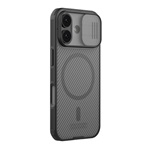 iPhone 17 NILLKIN CAMSHIELD PRO MAGNETIC műanyag telefonvédő ütésállóság, csíkos, ÁTLÁTSZÓ/FEKETE