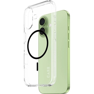 iPhone 17 PANZERGLASS CARE FLAGSHIP URBAN EXPLORER CASE szilikon telefonvédő ütésállóság, MagSafe, ÁTLÁTSZÓ/FEKETE