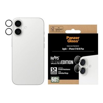 iPhone 17 PANZERGLASS HOOPS CERAMIC kameravédő üveg 9H + segédkeret ÁTLÁTSZÓ