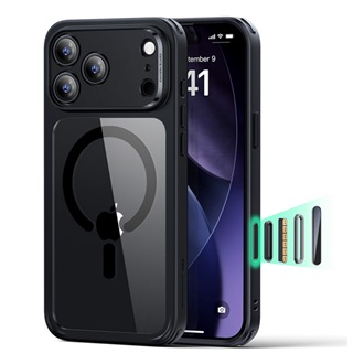 iPhone 17 Pro ESR CLASSIC HYBRID szilikon telefonvédő ütésállóság, MagSafe, ÁTLÁTSZÓ/FEKETE