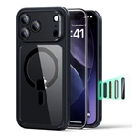 iPhone 17 Pro ESR CLASSIC HYBRID szilikon telefonvédő ütésállóság, MagSafe + képernyővédő üveg, FEKETE