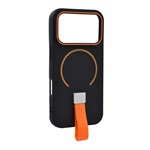 iPhone 17 Pro GIGAPACK Szilikon telefonvédő mikrofiber plüss belső, MagSafe, FEKETE