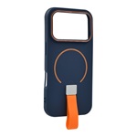 iPhone 17 Pro GIGAPACK Szilikon telefonvédő mikrofiber plüss belső, MagSafe, SÖTÉTKÉK