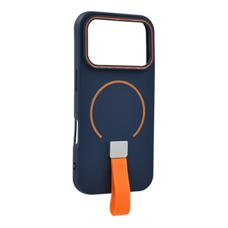 iPhone 17 Pro GIGAPACK Szilikon telefonvédő mikrofiber plüss belső, MagSafe, SÖTÉTKÉK