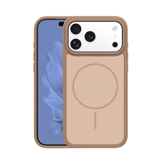 iPhone 17 Pro GIGAPACK Szilikon telefonvédő műanyag hátlap, MagSafe, BARNA