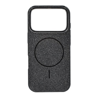 iPhone 17 Pro GIGAPACK Szilikon telefonvédő műanyag hátlap, csillogó, FEKETE