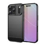 iPhone 17 Pro GIGAPACK Szilikon telefonvédő ütésállóság, karbon minta, FEKETE