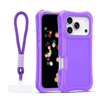 iPhone 17 Pro GIGAPACK Szilikon telefonvédő ütésállóság, műanyag hátlap + kézpánt, LILA