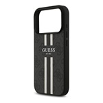 iPhone 17 Pro GUESS 4G PRINTED STRIPES szilikon telefonvédő ütésállóság, MagSafe, FEKETE