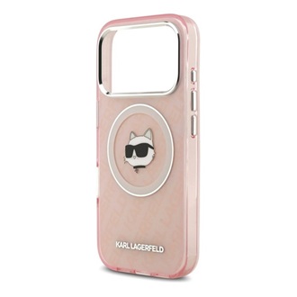 iPhone 17 Pro KARL LAGERFELD IML CHOUPETTE HEAD LOGO MAGSAFE szilikon telefonvédő ütésállóság, MagSafe, RÓZSASZÍN