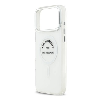 iPhone 17 Pro KARL LAGERFELD IML KARL RSG LOGO MAGSAFE szilikon telefonvédő műanyag hátlap, MagSafe, ÁTLÁTSZÓ