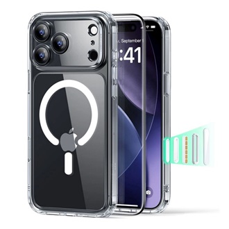 iPhone 17 Pro Max ESR CLASSIC HYBRID szilikon telefonvédő ütésállóság, MagSafe + képernyővédő üveg, ÁTLÁTSZÓ