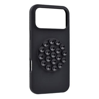 iPhone 17 Pro Max GIGAPACK Szilikon telefonvédő matt, tapadókorong, FEKETE