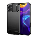 iPhone 17 Pro Max GIGAPACK Szilikon telefonvédő ütésállóság, karbon minta, FEKETE