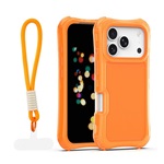 iPhone 17 Pro Max GIGAPACK Szilikon telefonvédő ütésállóság, műanyag hátlap + kézpánt, NARANCSSÁRGA