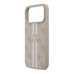 iPhone 17 Pro Max GUESS 4G PRINTED STRIPES szilikon telefonvédő ütésállóság, MagSafe, RÓZSASZÍN