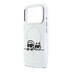 iPhone 17 Pro Max KARL LAGERFELD IML KALR & CHOUPETTE PEEKABOO LOGO szilikon telefonvédő ütésállóság, MagSafe, FEHÉR